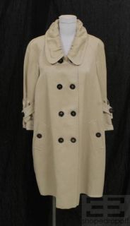   Prorsum Beige Jacquard Woven Double Breasted Coat Size 44