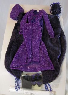 1999 Effanbee Brenda Starr Mint Outfit Purple Leopard Lame