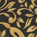 Fabric   My True Love Gave To Me by Benartex   Damask Black/Gold