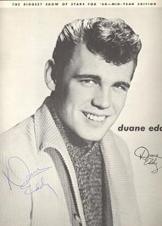 1960 autograph Brenda Lee program Fabian Duane Eddy