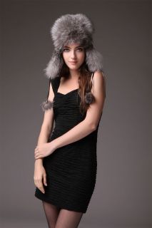 silver fox hat in Clothing, 