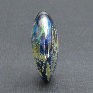 Artforms Beads Breslin Handmade Lampwork Glass Focal Bead XL Lentil 