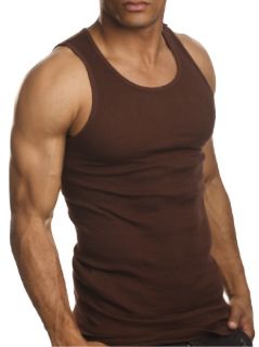 Top Quality 100 Premium Cotton Mens A Shirt Wife Beater Ribbed Tank 