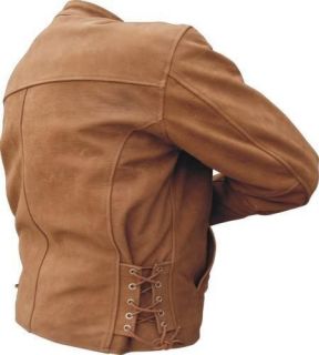 Mens Biker Brown Leather Jacket Chaps Vest Gloves