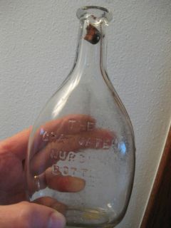 ANTIQUE Glass THE GRADUATED NURSING Bottle MILK BABY INFANT FORMULA 