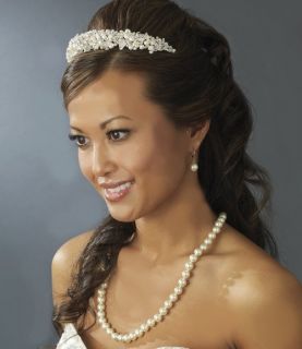   Freshwater Pearl and Crystal Bridal Headband Wedding Tiara