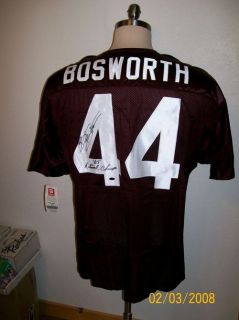 Brian Bosworth Signed Oklahoma Jersey w Nat Champs ISP