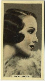 Mary Brian 1934 Godfrey Phillips Stage Cinema Beauties Tobacco Card 2 