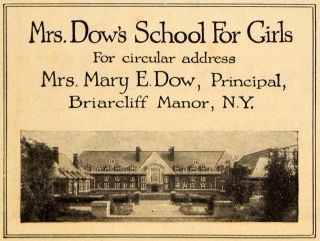   Dows School for Girls Briarcliff Manor NY Original Advertising
