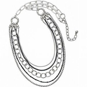 Brighton Jewelry Pebble Cascade Necklace Multi Strand Amazing Piece 