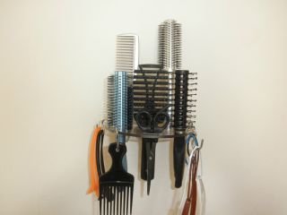 Hair Brush holder, curling iron holder, blow dryer holder, flat iron 