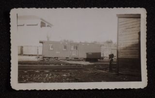 1940 Photograph Bridgton Harrison Railroad Baggage Car 101 Bridgton Me 