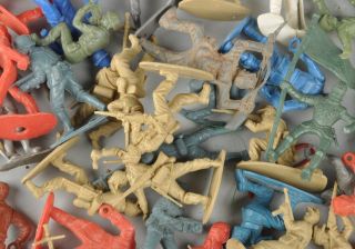   VTG Plastic Figures   Firemen Soldiers Cowboys Indians Knights Pirates