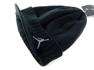 New Air Jordan Brimmer Black Knitted Visor Beanie Winter Snow Hat Men 