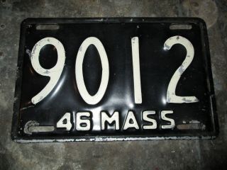  1946 Massachusetts Mass MA 4DIGIT License Plate