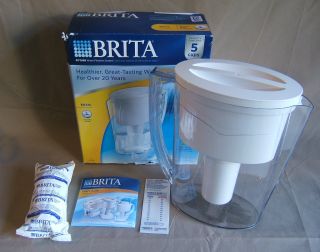 As Is Cracked Brita 42629 Slim Water Pitcher with Filter 5 Cup 40 