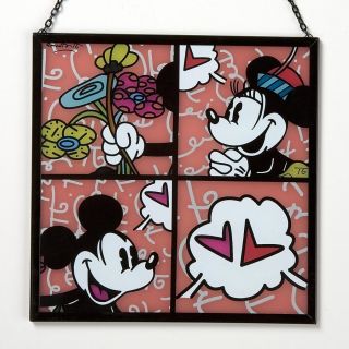   Disney Mickey Mouse Minnie Mouse Suncatcher by Romero Britto