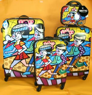New Heys Britto Collection Spring Love 4 Piece Luggage Set