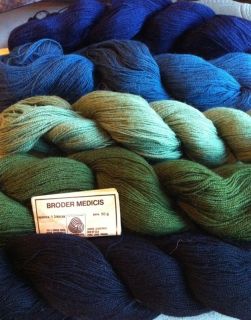 Lot B 5 French Broder Medicis Wool Yarn Hanks for Tapestry 