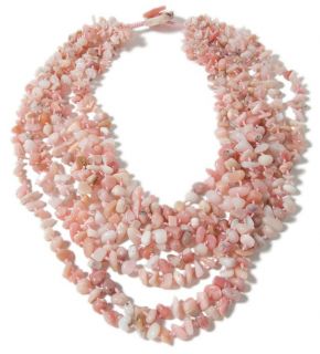 RARITIES Carol Brodie Layers of Pink Opal 19 Necklace $149