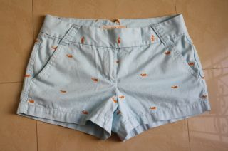   whale city fit broken in chino classic twill shorts light blue sz 4