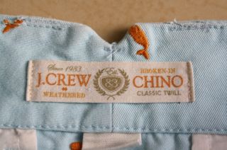   whale city fit broken in chino classic twill shorts light blue sz 4