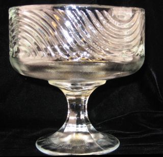 Compote Clear Glass Vintage E O Brody Cleveland Ohio