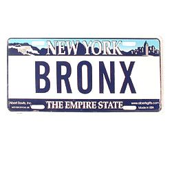 Bronx License Plate Souvenir from New York City Online Gift and 