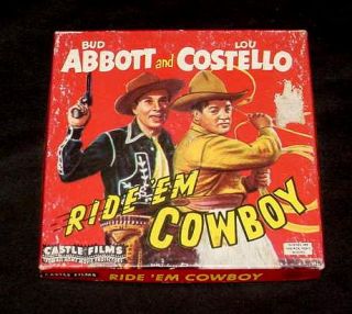 Original Bud Abbott Costello Ride Em Cowboy 8mm Castle Film Old 