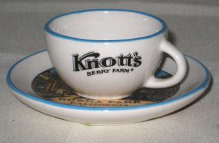 Vintage Knotts Berry Farm Buena Park California Souvenir Cup Saucer 