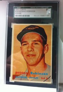 1957 Topps 328 Brooks Robinson Rookie SGC 60