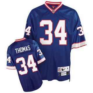 RBK Premier Buffalo Bills Thurman Thomas Blue Throwback Jersey Large 
