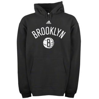 Brooklyn Nets Adidas Brooklyn Baller Logo Fleece Hoodie Black