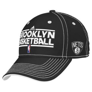 Brooklyn Nets Adidas Authentic NBA 2012 2013 Practice Graphic Flex Hat 