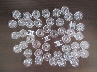 50 Clear Sewing Machine BOBBINS Brother Toyota Janome