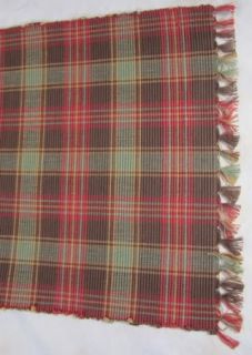 Country Rustic Red Green Brown Plaid Cheyenne Ribbed Placemat