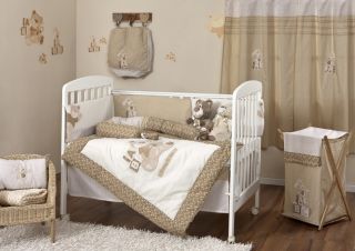 New Baby Girl Boy Bunny and Ted Crib Bedding Sets 4 PC