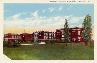 Postcard Belleville Township High School Belleville IL