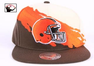 Cleveland Browns Mitchell Ness NG83 Paintbrush NFL Snapback Hat