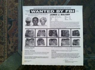 Very RARE James J Whitey Bulger Original FBI Most Wanted Poster 