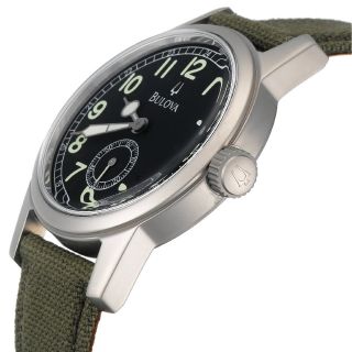   watch from bulova a breathable green canvas strap sets the bulova men