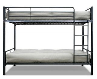   Bedroom Furniture Metal Bunk Bed Silver Metal Twin Over Twin Bunk Bed