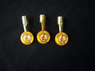 Original 1930s 40s Sterling Oil Gas Pencil Toppers Advertising Promo 