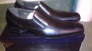 Marco Rossi Italian MenSdesigner Dress Shoes Black Size 13 $100 MSRP 