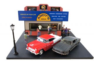 24 Burger Stand American Diorama