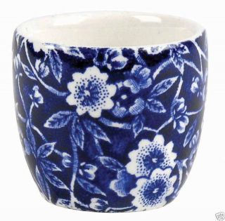 Burleigh Ware Earthenware China Blue Calico Egg Cup