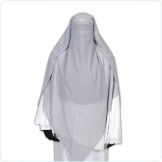 Grey Triangle Niqab Veil Hijab Burqa Islamic Dress