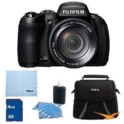 Fujifilm FinePix HS25EXR 16MP BSI EXR CMOS Digital Camera 4 GB Bundle 