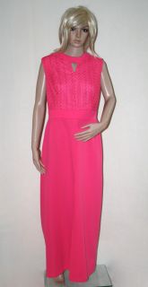 Mod Retro Pink Bubblegum Lace 50s 60s Formal Dress Vintage
