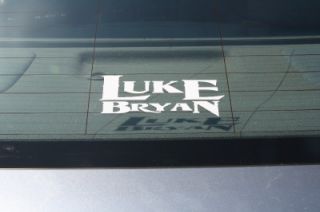 US Country Music Singer Luke Bryan Decal Auto Car Truck Guitar Window 